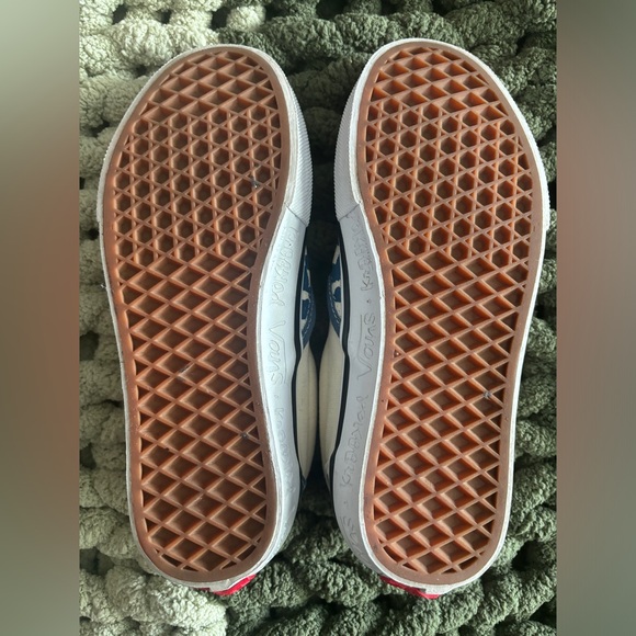 SUPER RARE Vans Krooked x skate slip on Natas For Ray Barbee in blue checkboard - Picture 6 of 8